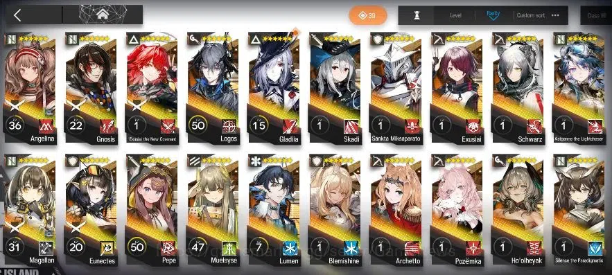 Arknights Accounts High-End Lvl 76 |225 OP+33 Skin|71,6k Oru+202 Ori|13 Limited|Ash,Ling,CTH,Yu,ETHA,SATR,STU 6
