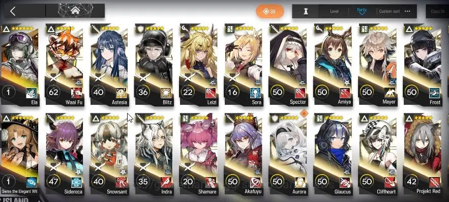 Arknights Accounts High-End Lvl 76 |225 OP+33 Skin|71,6k Oru+202 Ori|13 Limited|Ash,Ling,CTH,Yu,ETHA,SATR,STU 7