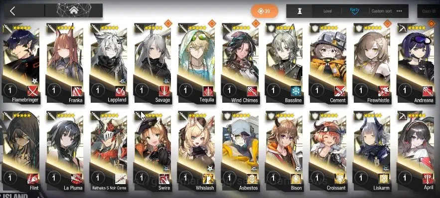 Arknights Accounts High-End Lvl 76 |225 OP+33 Skin|71,6k Oru+202 Ori|13 Limited|Ash,Ling,CTH,Yu,ETHA,SATR,STU 9