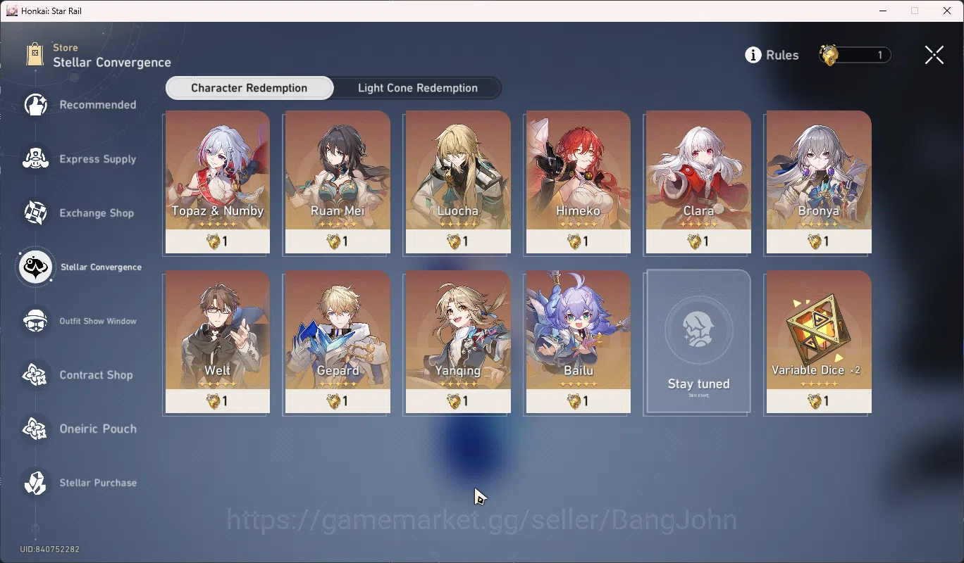 Honkai Star Rail Accounts Others ASIA TL 62 | 6 Limit Yao Guang Archer+sign Saber+Sign DanhengPT Sparkle Ruan MEi Fu Xuan 10
