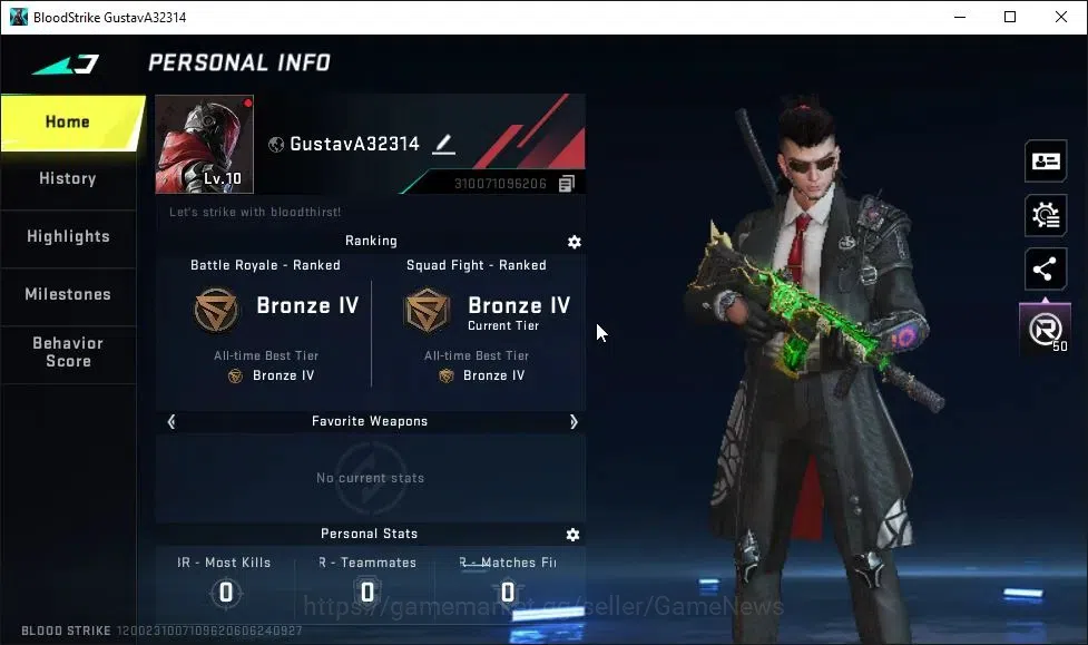 Blood Strike Accounts ASIA|Starter|Collab 7DS[M700,AK47]|Collab EVS-MCX| image 2