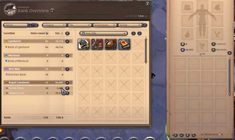 Albion Online Accounts ASIA|144M Total Fame|T8 Hide&3 T7 Gathering|Lv102 image 2