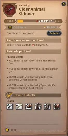 Albion Online Accounts ASIA|144M Total Fame|T8 Hide&3 T7 Gathering|Lv102 image 3