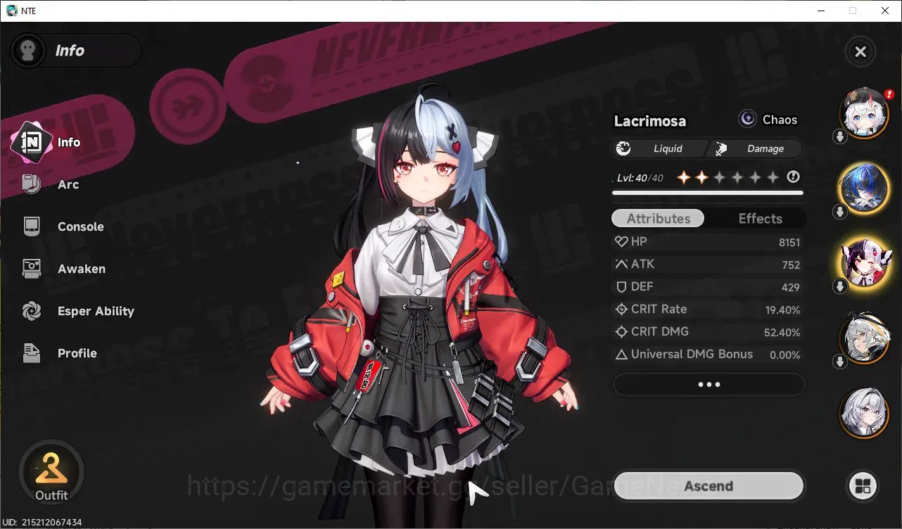 Neverness to Everness Accounts GLOBAL SEA|HL 26|Tyc 19|7 SSR|(LacrimosaA1,Daffodi image 4