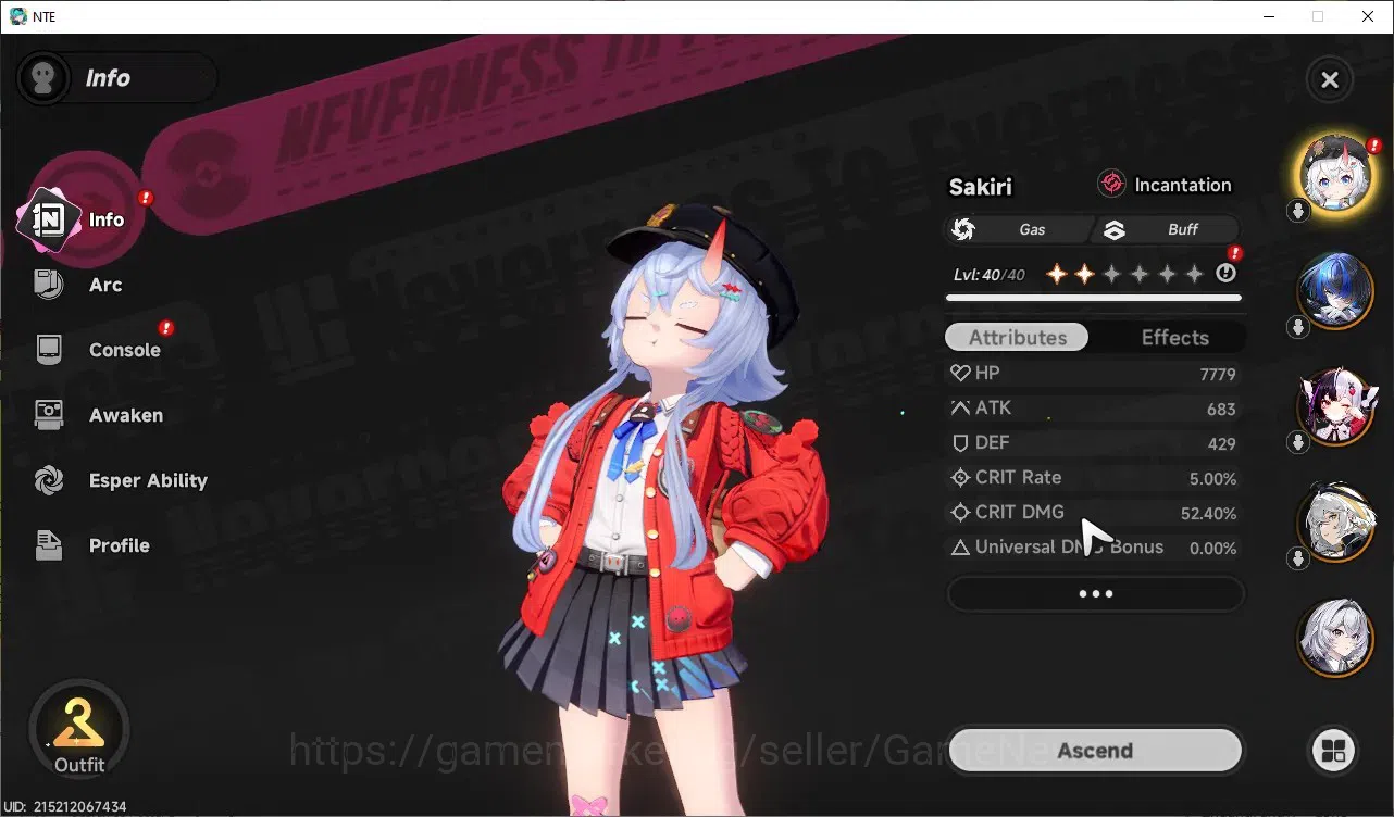 Neverness to Everness Accounts GLOBAL SEA|HL 26|Tyc 19|7 SSR|(LacrimosaA1,Daffodi image 5