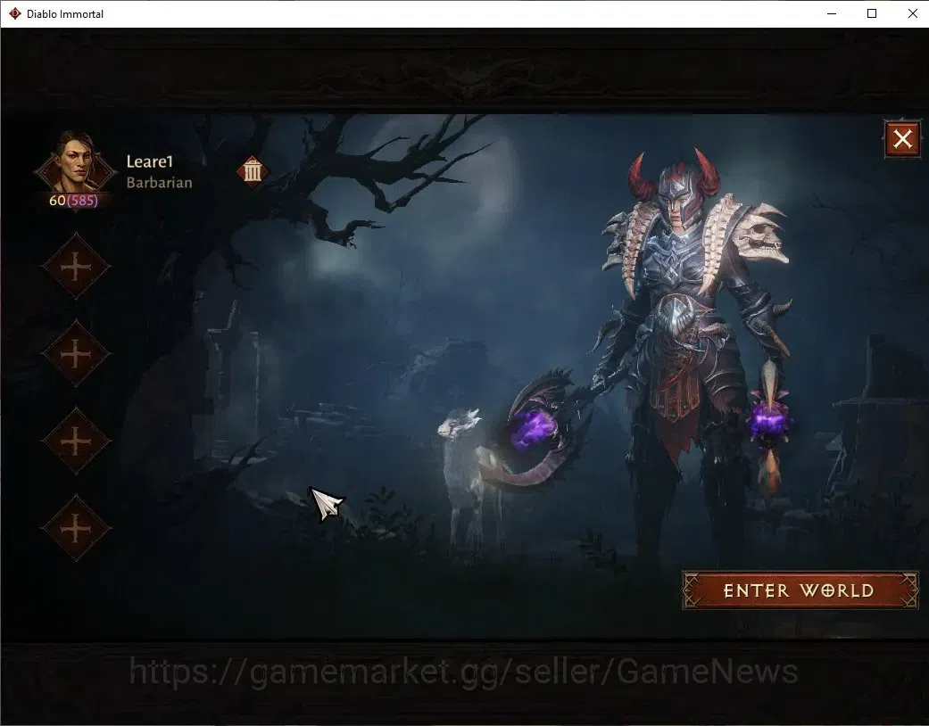 Diablo Immortal Accounts SEA-Izual|CS ON|Lv60(585)|Barbarian|CR 37k|Paragon image 1