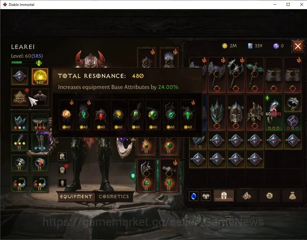 Diablo Immortal Accounts SEA-Izual|CS ON|Lv60(585)|Barbarian|CR 37k|Paragon image 4