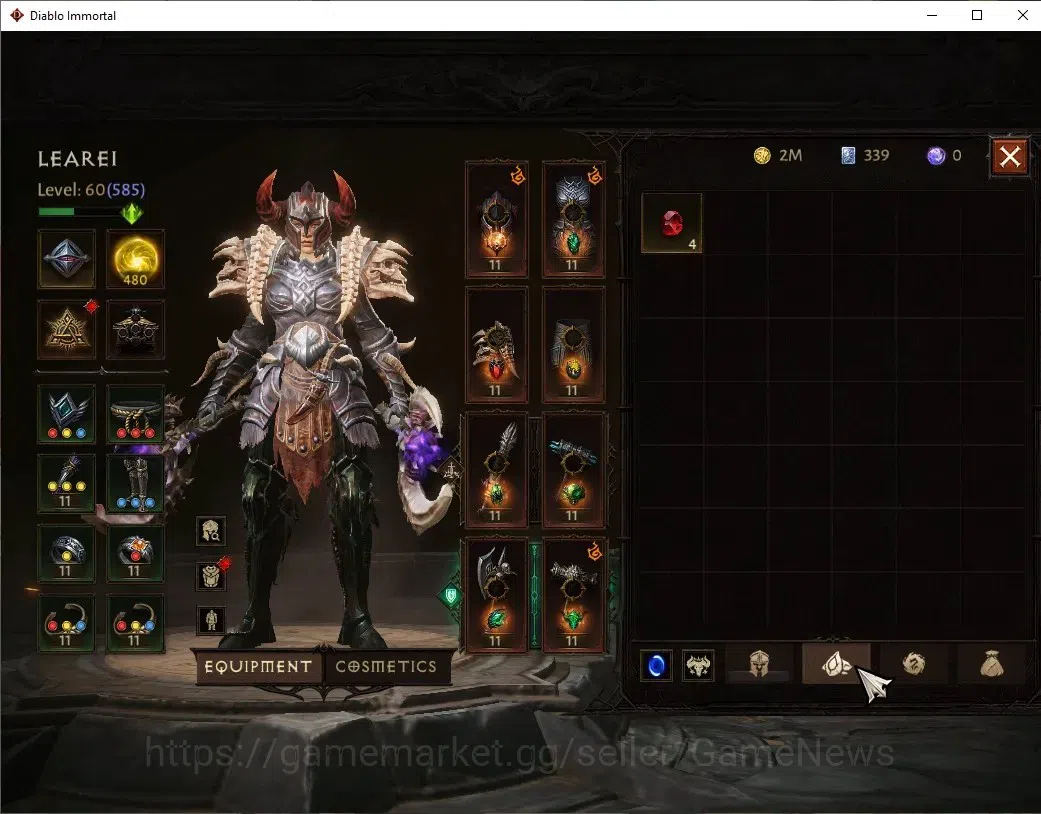 Diablo Immortal Accounts SEA-Izual|CS ON|Lv60(585)|Barbarian|CR 37k|Paragon image 6