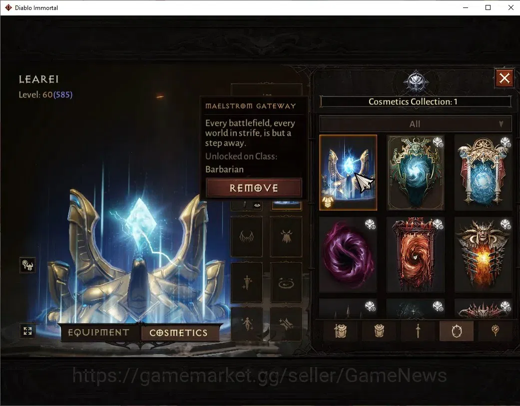Diablo Immortal Accounts SEA-Izual|CS ON|Lv60(585)|Barbarian|CR 37k|Paragon image 9