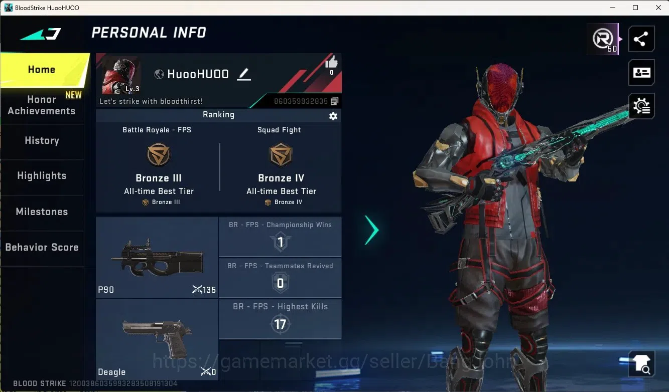 Blood Strike Accounts Others ASIA|Eternal Gun:M1887-Netherflame|3 Legendary Gun|Check SS BS2924B 1