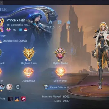 Mobile Legends: Bang Bang Accounts Collector Global|Hero 133|Skin 186|Expert|KOF Karina|CC Natalia|Valentine Claude|9th