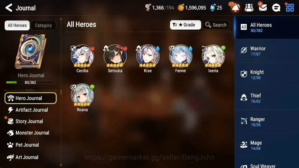 Epic Seven Accounts High-End Global Unverif | 4 ML(Belian,Notos,TMLuluca,SOTSnow|PoH+Bless ON|SS 25|Stigma 9,7k|Gold 1,5M 5