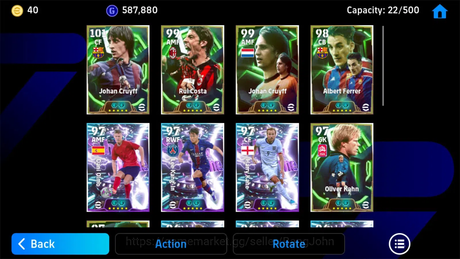 eFootball Accounts ANDROID|PW 3196|Cruyff epic,Costa epic,Kane epic,D image 3