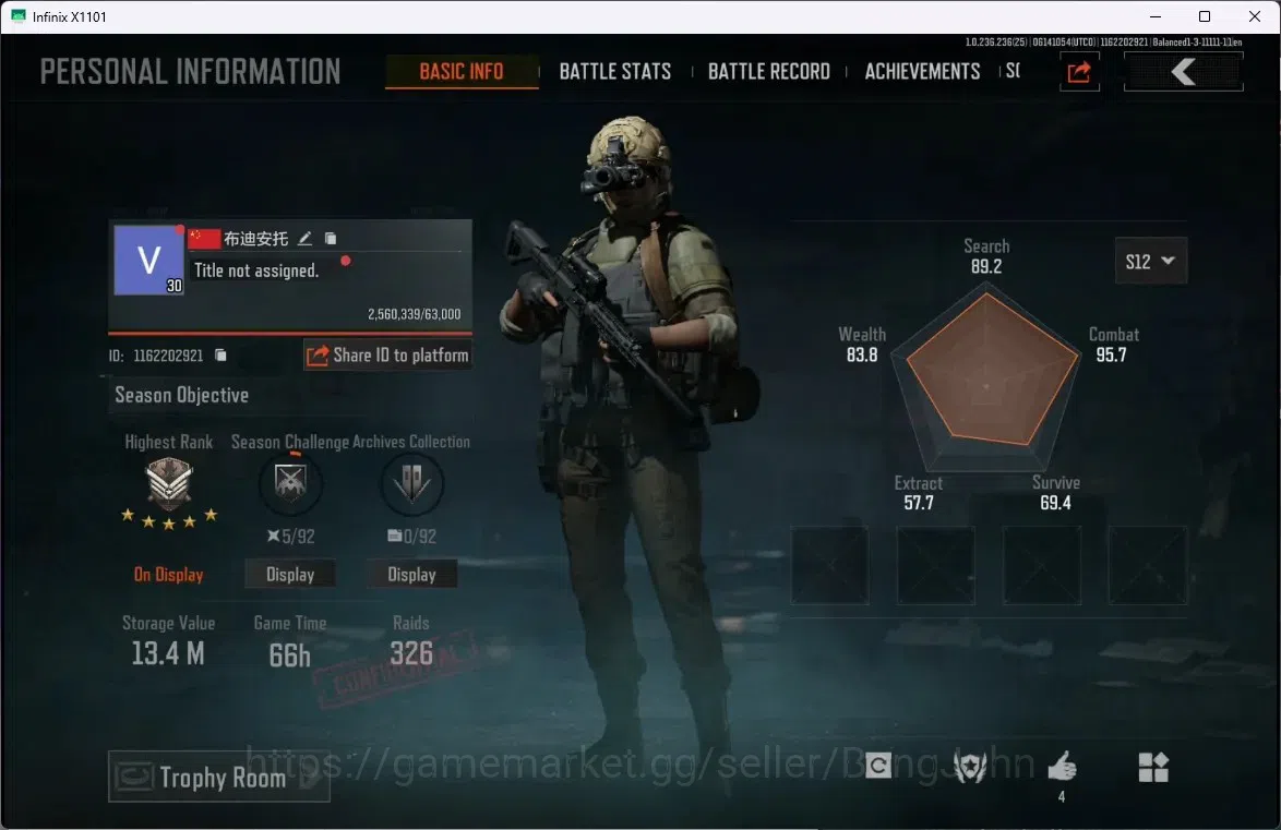 Arena Breakout Accounts Mobile | LV 30 | SV 13.4 M | CV 9.7 M |Wayfarer Se image 1