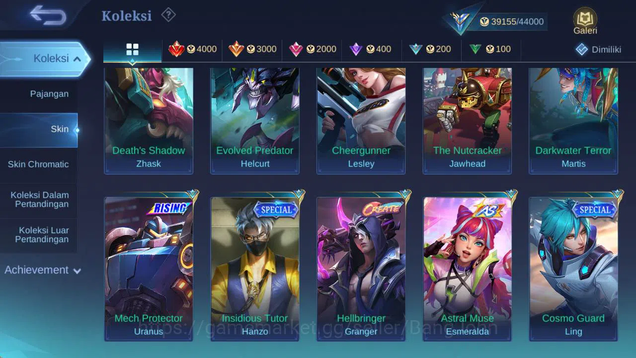 Mobile Legends: Bang Bang Accounts hero 80, skin 172 star haya, LB estes, zodiac sele image 11