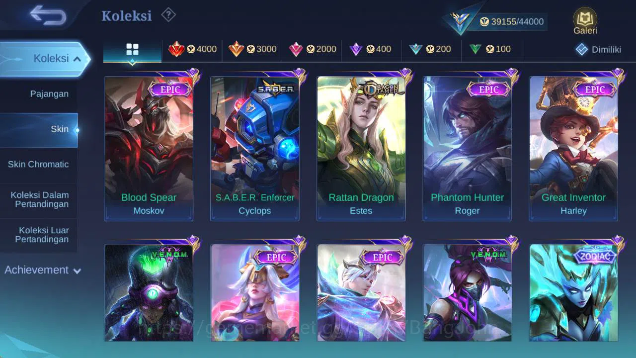 Mobile Legends: Bang Bang Accounts hero 80, skin 172 star haya, LB estes, zodiac sele image 6