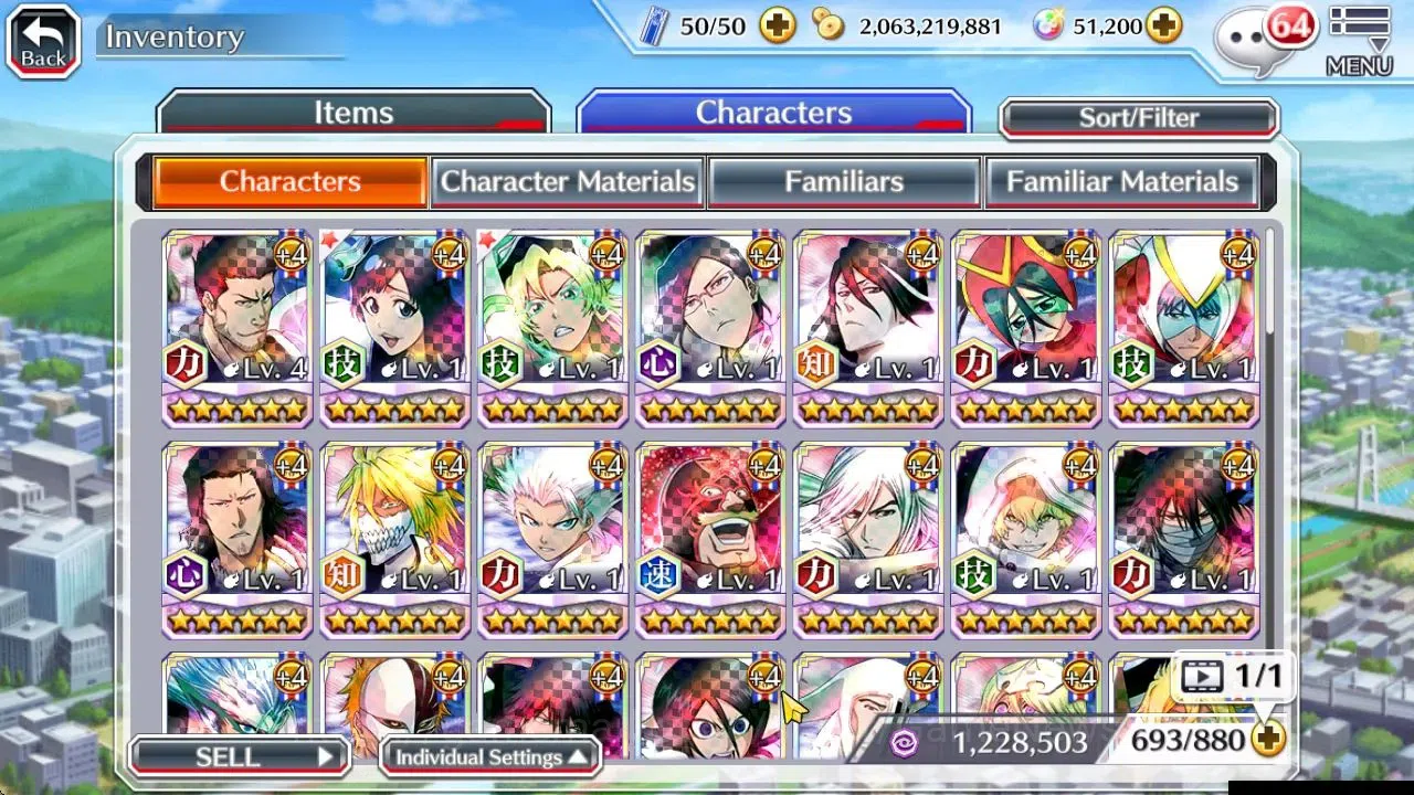 Bleach: Brave Souls Accounts [GLOBAL]51K Orb|TYBW26[Giselle,Candice],TYBW25[Ury image 11