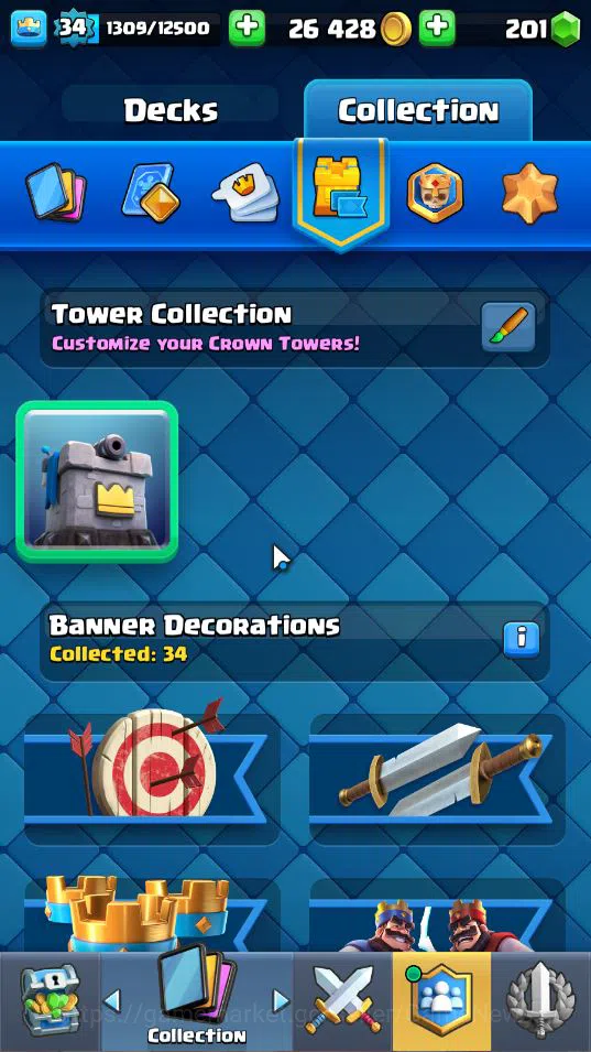 Clash Royale Accounts Lv 34|Trophy 6394|KTL 12|Limited Skin|Card 115|1 H image 15
