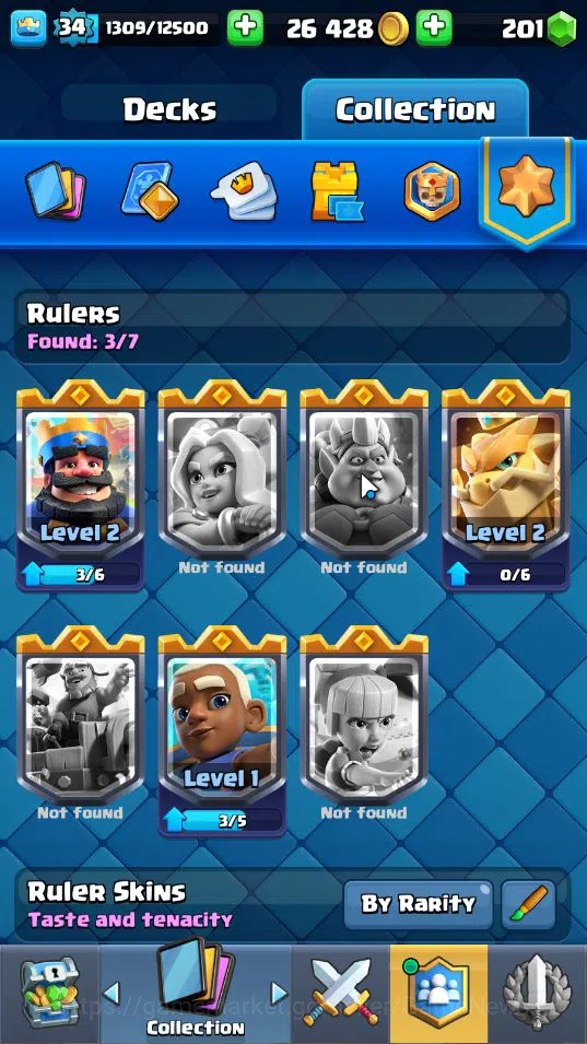 Clash Royale Accounts Lv 34|Trophy 6394|KTL 12|Limited Skin|Card 115|1 H image 18