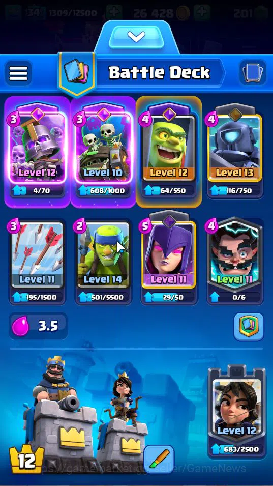 Clash Royale Accounts Lv 34|Trophy 6394|KTL 12|Limited Skin|Card 115|1 H image 3