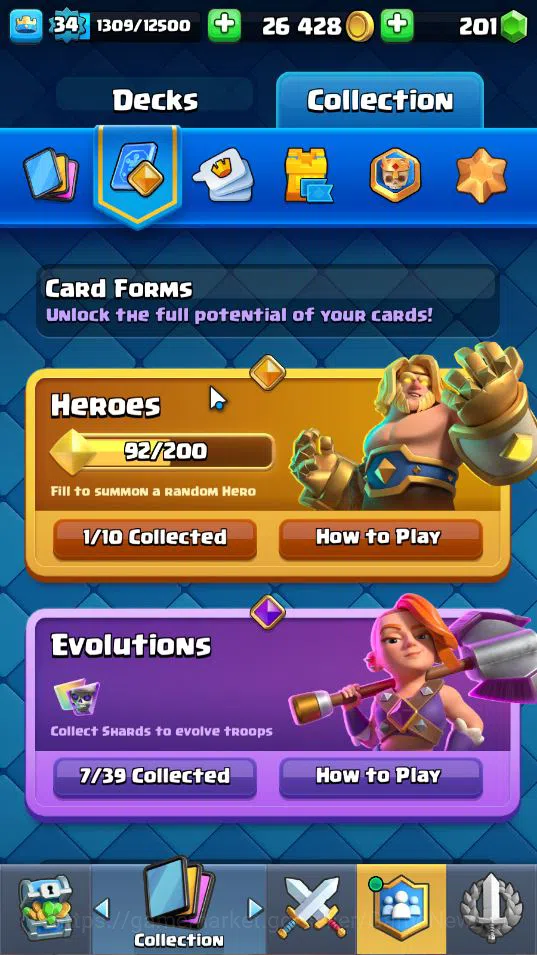 Clash Royale Accounts Lv 34|Trophy 6394|KTL 12|Limited Skin|Card 115|1 H image 5