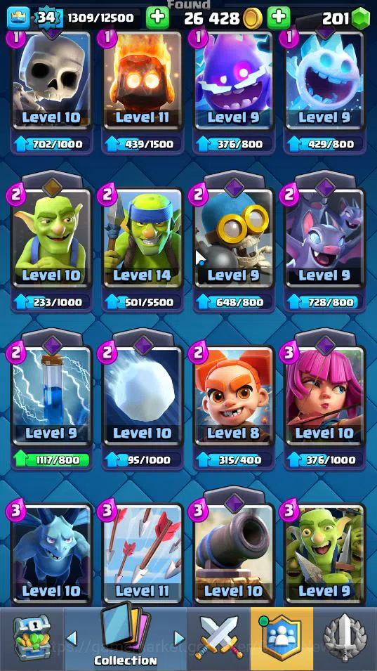Clash Royale Accounts Lv 34|Trophy 6394|KTL 12|Limited Skin|Card 115|1 H image 6