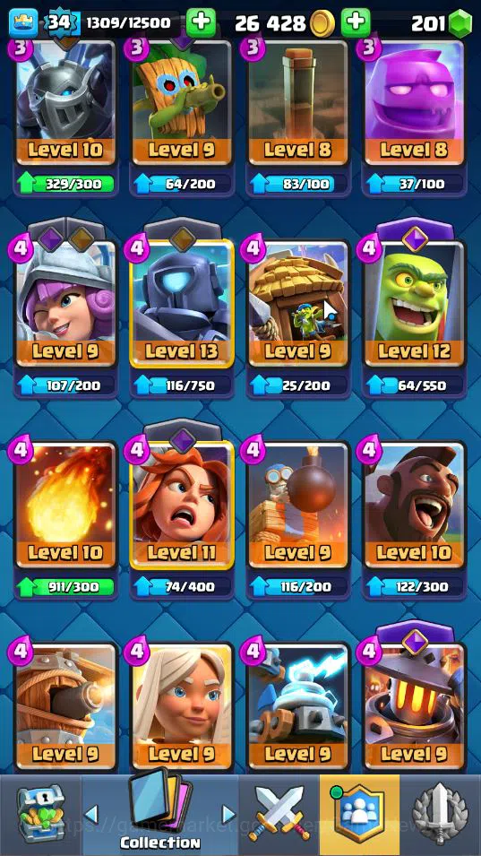 Clash Royale Accounts Lv 34|Trophy 6394|KTL 12|Limited Skin|Card 115|1 H image 8