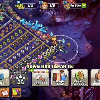 Clash of Clans Accounts High-End LV 110|TH 15-BH 8|HH 8|Limited Skin|BK 48,AQ 53,GW 31,MP 40,RC 23|785 Gems|Protect OFF|Take