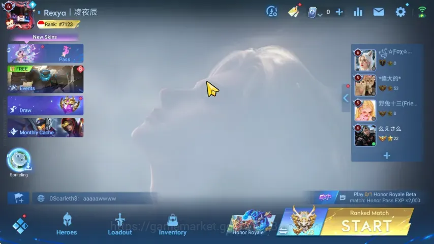 Honor of Kings Accounts Rare Skin Global|116H 301S|Mythic Han Xin|Mythic Angela|Precious Kuromi Angela|Blessed Da 1