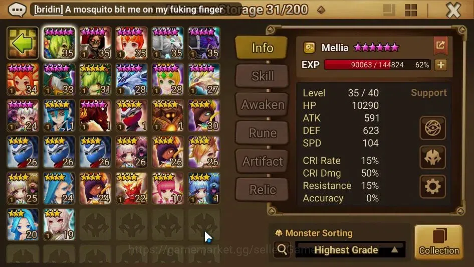 Summoners War: Sky Arena Accounts GLOBAL Lv 64|1 LD[Manannan]|17 Total NB5[Leo,Cheon image 10