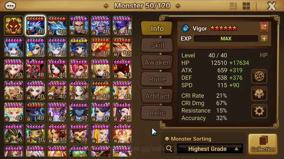 Summoners War: Sky Arena Accounts GLOBAL Lv 64|1 LD[Manannan]|17 Total NB5[Leo,Cheon image 8