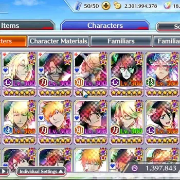 Bleach: Brave Souls Accounts High-End GLOBAL|1,9M BP+1,2K CC|18k Or|Fresh ALL Story|14 MT|TYBW26 Jgram,Genryusai,Ywach,4