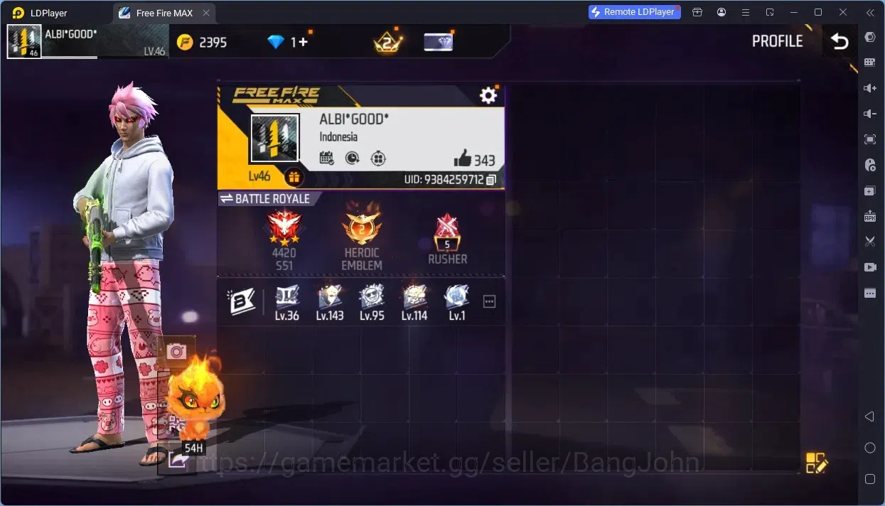 Free Fire Accounts Indonesia | M1887- Hand Of Hope | UMP - BOOYAH DAY image 1