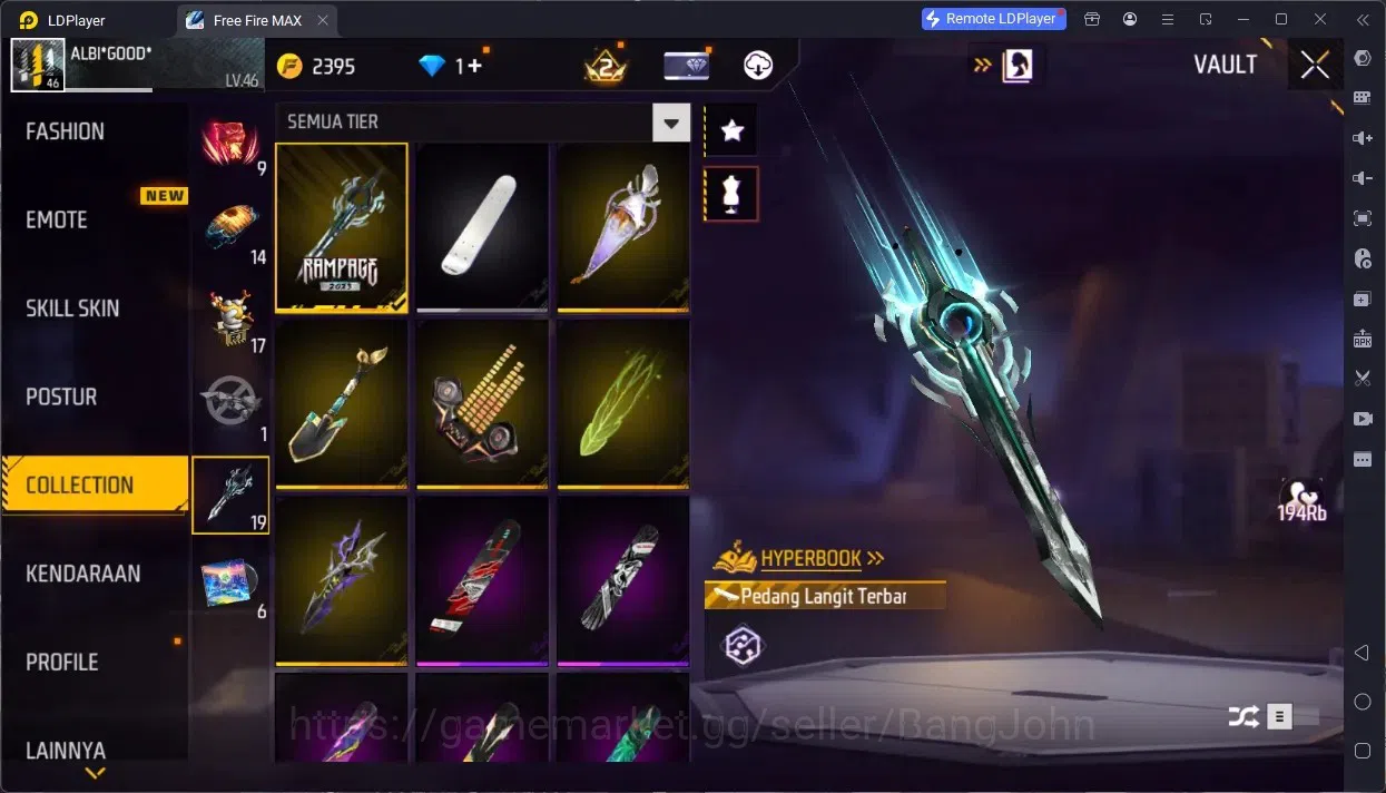 Free Fire Accounts Indonesia | M1887- Hand Of Hope | UMP - BOOYAH DAY image 18