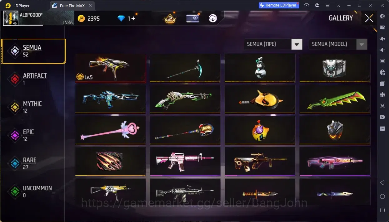 Free Fire Accounts Indonesia | M1887- Hand Of Hope | UMP - BOOYAH DAY image 5