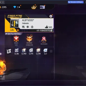 Free Fire Accounts Indonesia | M1887- Hand Of Hope | UMP - BOOYAH DAY image 1