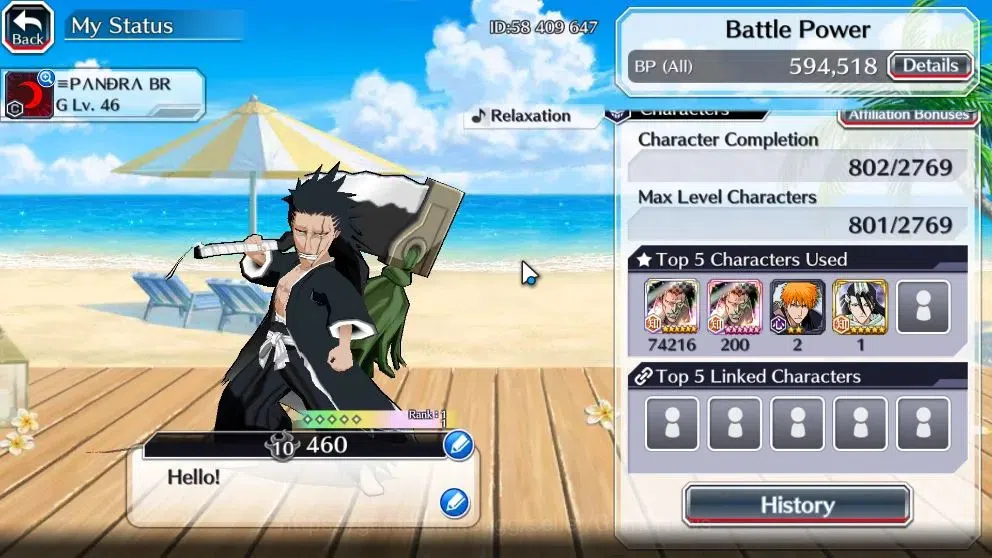 Bleach: Brave Souls Accounts High-End [GLOBAL]|41K Orb|DT Ichigo,New Ichigo,10th Aniv Rukia,Ichigo,Swimsuit26 3