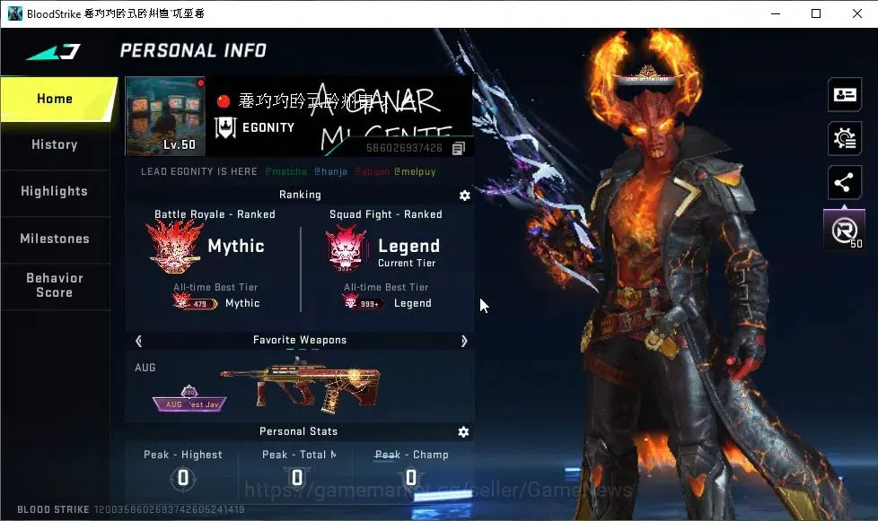 Blood Strike Accounts ASIA|ETERNAL DEagle-Scorpius|Collab BLEACH[MP5-Hak image 2