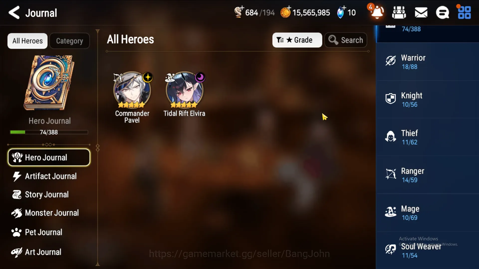Epic Seven Accounts Starter Global Unverif|Fresh Starter|2ML(TRElvira,CPavel)|PoH+Bless ON|Stigma 4.511+Energy 684|Log 1