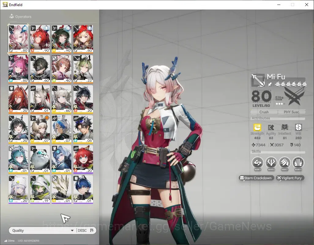 Arknights: Endfield Accounts ASIA|Lv 55|9 SSR(5Limit)+10 (*6WEP)|[Mi Fu+(Fangyi image 2