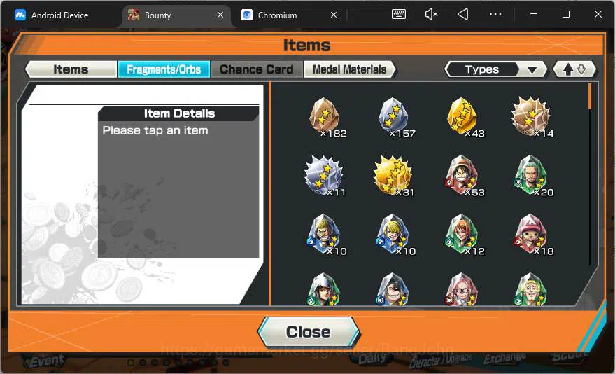 One Piece Bounty Rush Accounts Others GLOBAL|2 ex|Red Shank,King Pirates Roger,Kuja Boa Hancock,Rival Edward Newgate|check 3