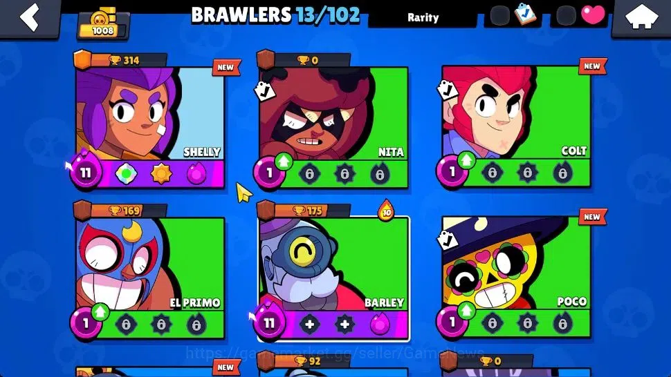 Brawl Stars Accounts 1008 Trophy|13 Brawlers 2 Max Lv [Barley,Shelly]|2 image 7