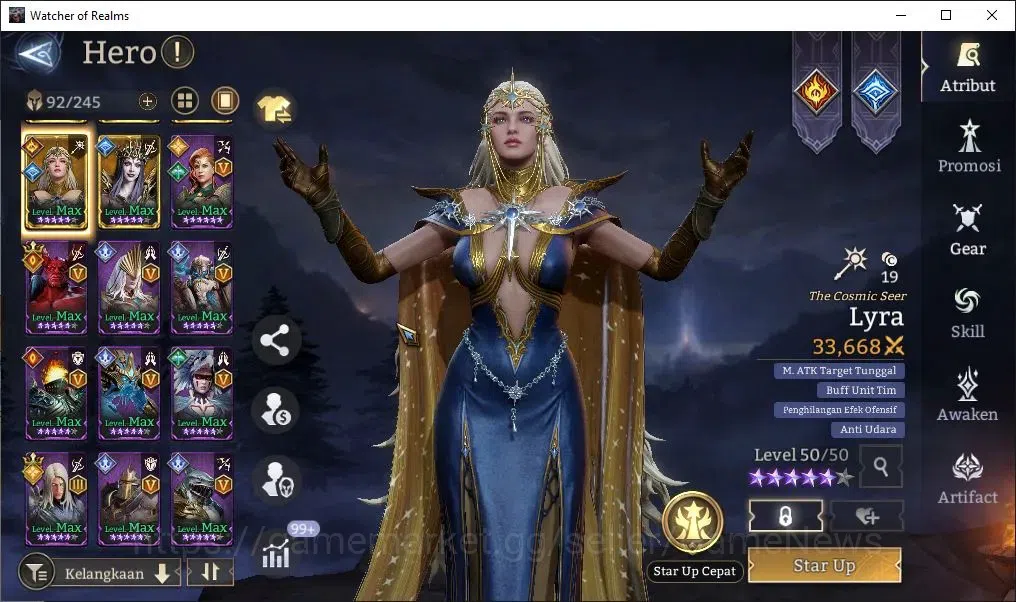 Watcher of Realms Accounts GLOBAL 60x|Lv 58|4K Gems|2,2M Power|4 Lord[Aracha, image 12