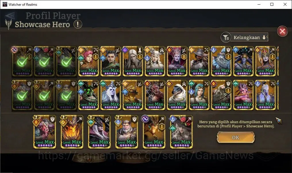 Watcher of Realms Accounts GLOBAL 60x|Lv 58|4K Gems|2,2M Power|4 Lord[Aracha, image 8