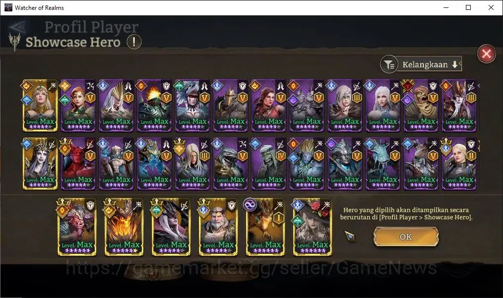 Watcher of Realms Accounts GLOBAL 60x|Lv 58|4K Gems|2,2M Power|4 Lord[Aracha, image 9