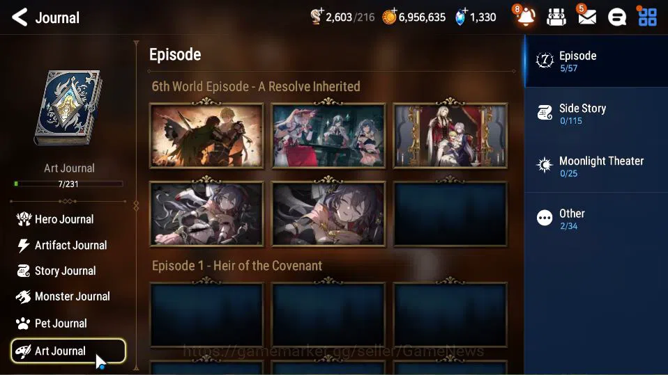 Epic Seven Accounts Starter GLOBAL Unverif|Starter|3 ML(E Ilynav,Ruele of Light,DB Senya)+Setsuka,Tenebria,etc|PoH+Bless 18