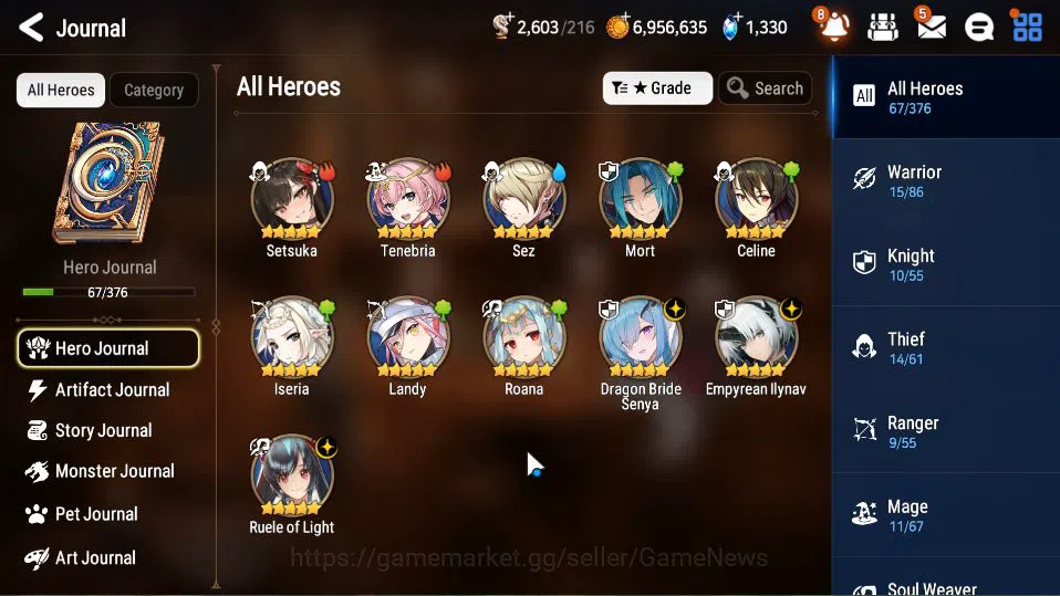 Epic Seven Accounts Starter GLOBAL Unverif|Starter|3 ML(E Ilynav,Ruele of Light,DB Senya)+Setsuka,Tenebria,etc|PoH+Bless 5