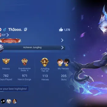 Honor of Kings Accounts Rare Skin Global Hero 113 Skin 205:5 Limited(Kongming,Lam,Li Bai,Musashi,Heino) 5 LNY 2024,Blessed