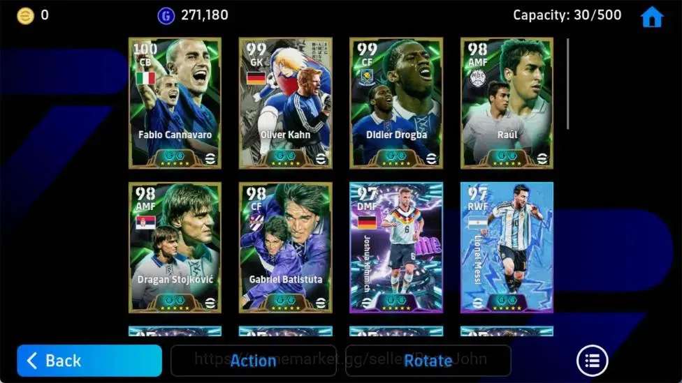 eFootball Accounts Android|PW 3201|Fabio Cannavaro Epic, Dldler Drogb image 4