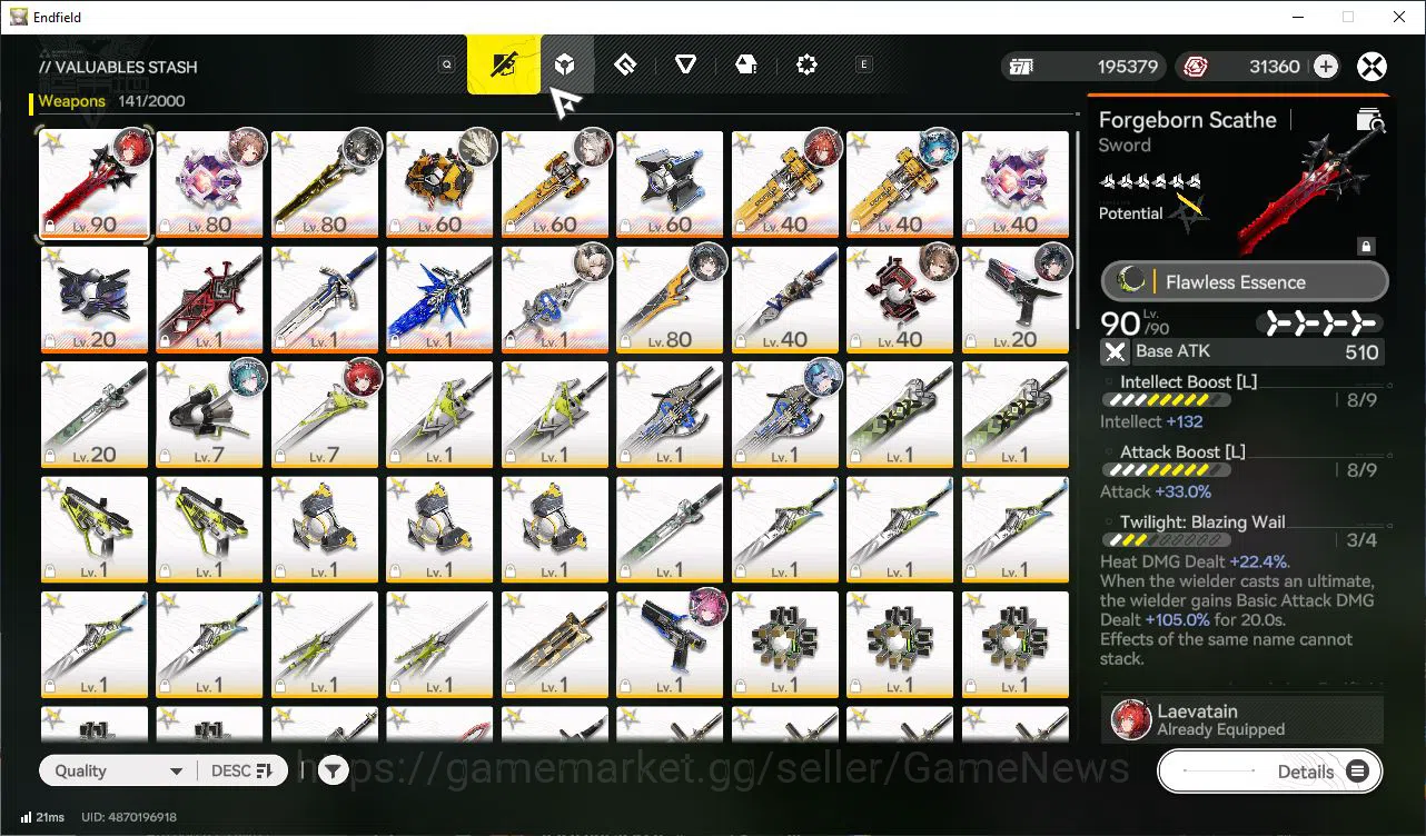 Arknights: Endfield Accounts Asia Lv54|31kOro|7SSR[Laeva+Sign,Yvone,Gilbert,Ard image 12